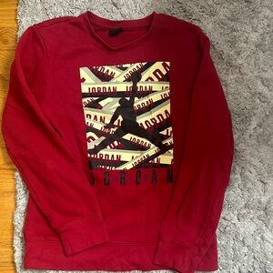 Jordan Kid’s Bold Red Crewneck Sweater